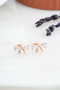 Heliophilia Silver Pendientes de Plata de Ley 925 en Oro Rosa con Circón